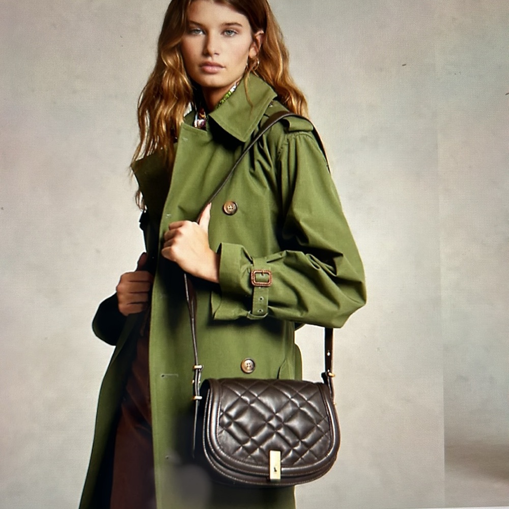 Polo ID quilted leather saddle bag